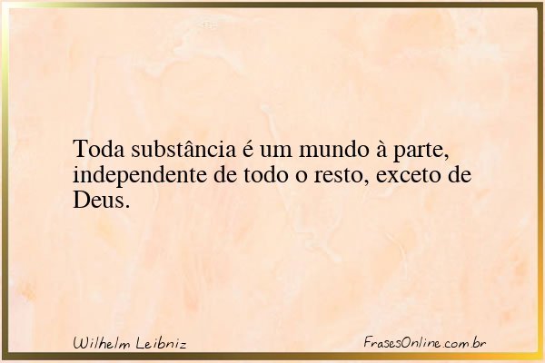 Frase de Wilhelm Leibniz