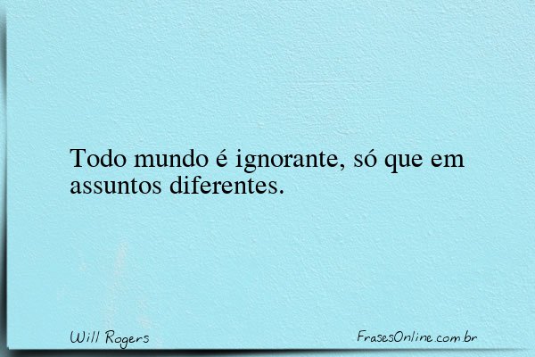 Frase de Will Rogers