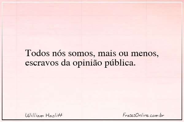 Frase de William Hazlitt