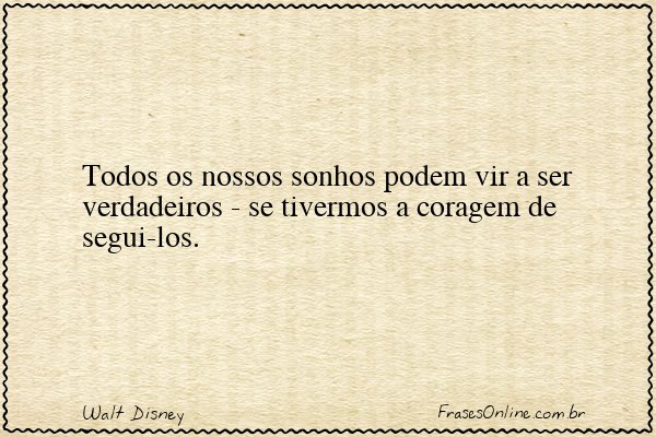 Frase de Walt Disney