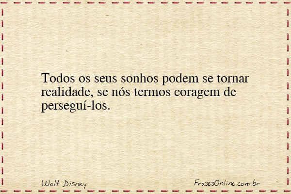 Frase de Walt Disney