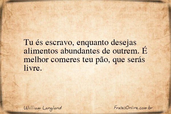 Frase de William Langland