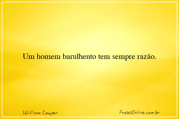 Frase de William Cowper