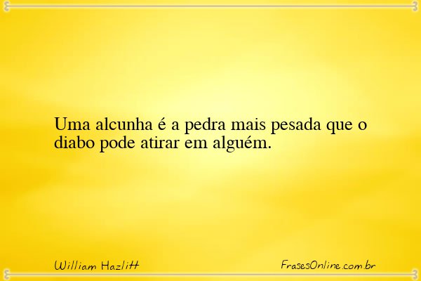 Frase de William Hazlitt