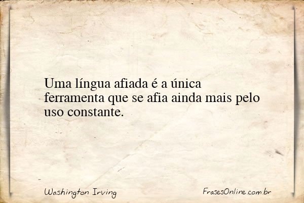 Frase de Washington Irving
