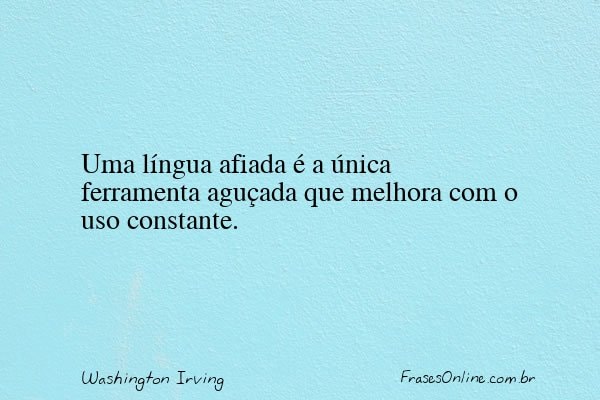 Frase de Washington Irving