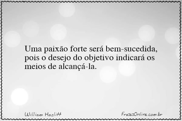 Frase de William Hazlitt