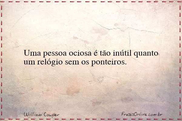 Frase de William Cowper