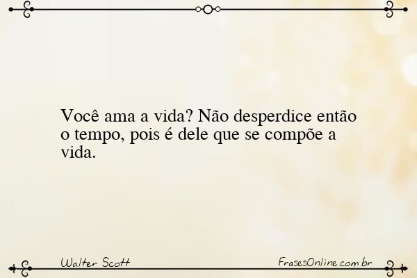 Frase de Walter Scott