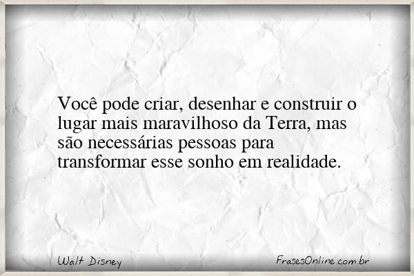 Frase de Walt Disney