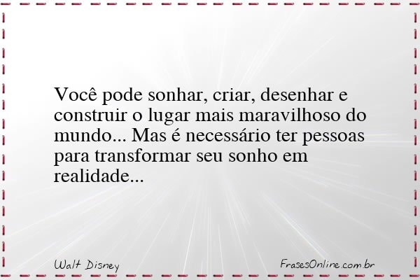 Frase de Walt Disney