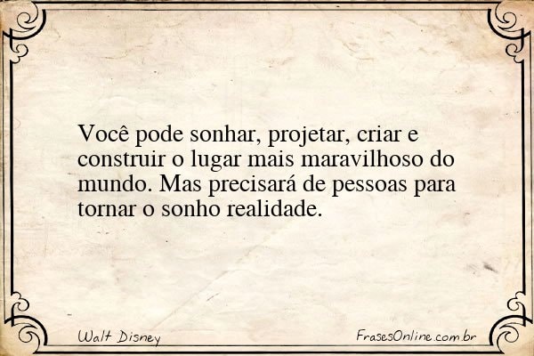 Frase de Walt Disney