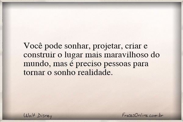 Frase de Walt Disney