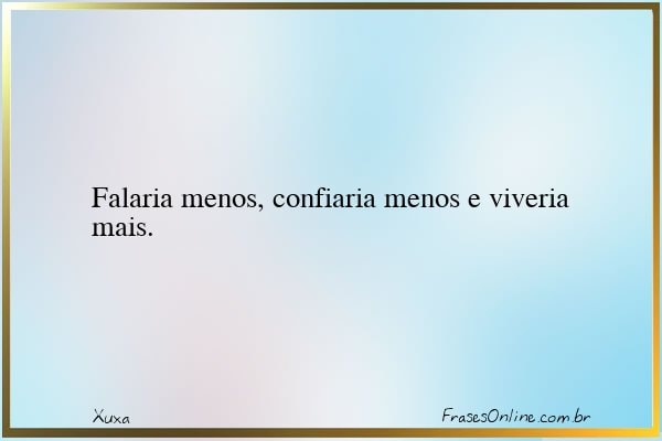 Frase de Xuxa