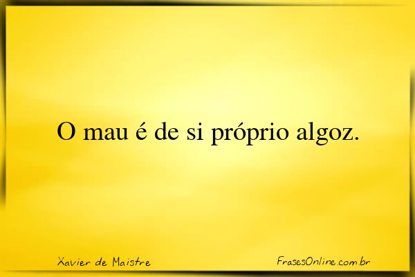 Frase de Xavier de Maistre