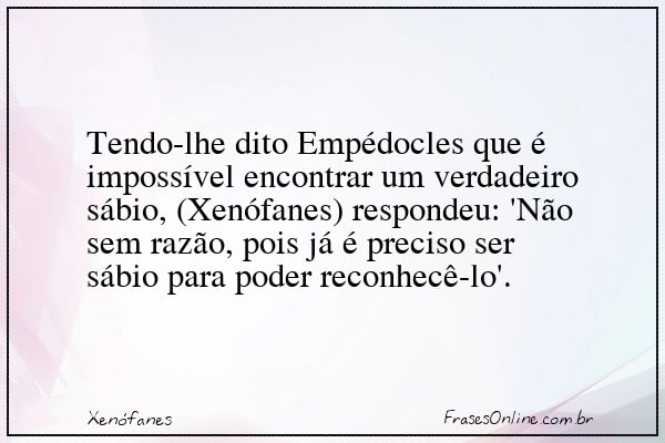 Frase de Xenófanes