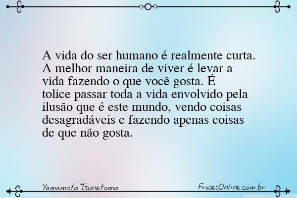 Frase de Yamamoto Tsunetomo