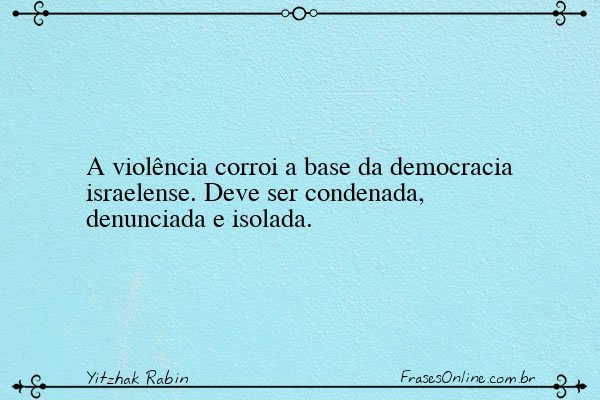 Frase de Yitzhak Rabin