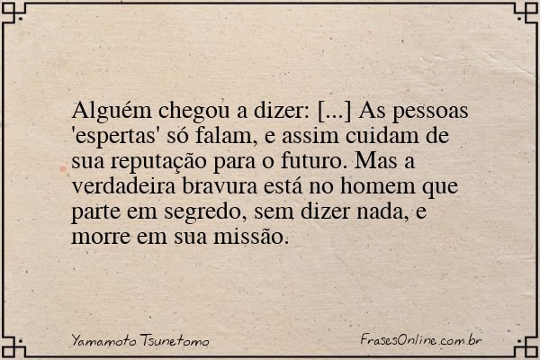 Frase de Yamamoto Tsunetomo