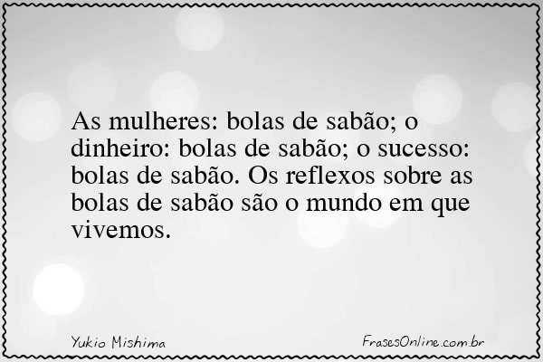 Frase de Yukio Mishima