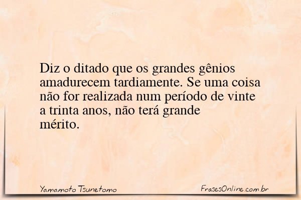 Frase de Yamamoto Tsunetomo