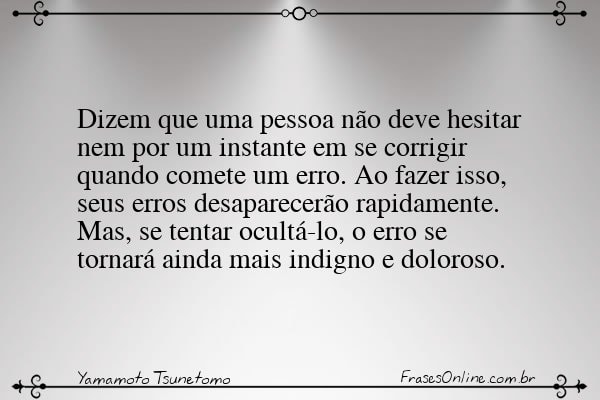 Frase de Yamamoto Tsunetomo