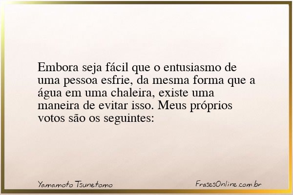 Frase de Yamamoto Tsunetomo