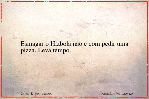Frase de Yossi Kuperwasser