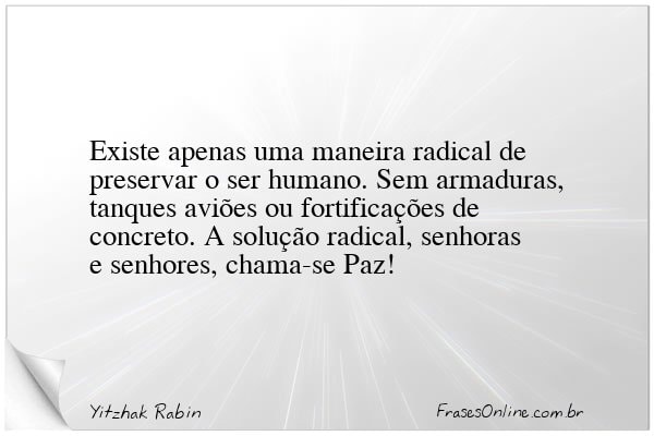 Frase de Yitzhak Rabin