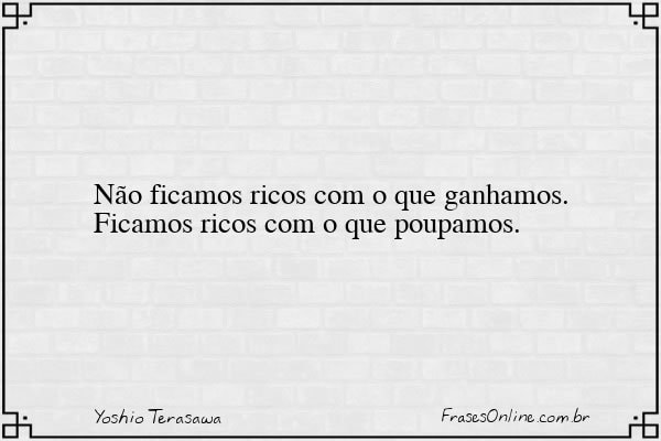 Frase de Yoshio Terasawa