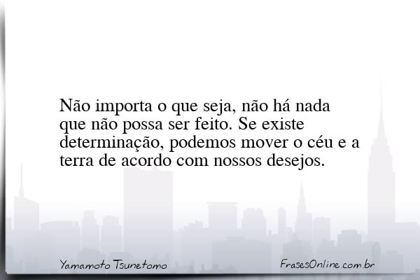 Frase de Yamamoto Tsunetomo