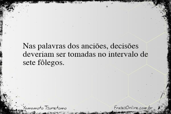 Frase de Yamamoto Tsunetomo