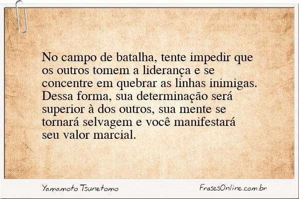 Frase de Yamamoto Tsunetomo