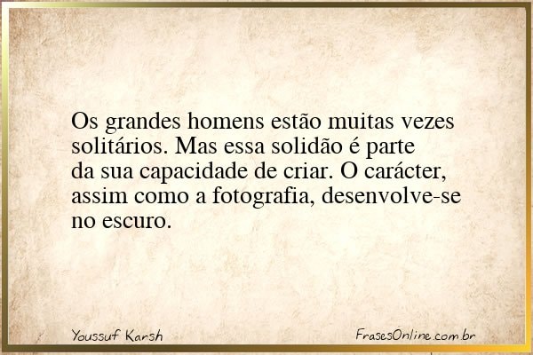 Frase de Youssuf Karsh