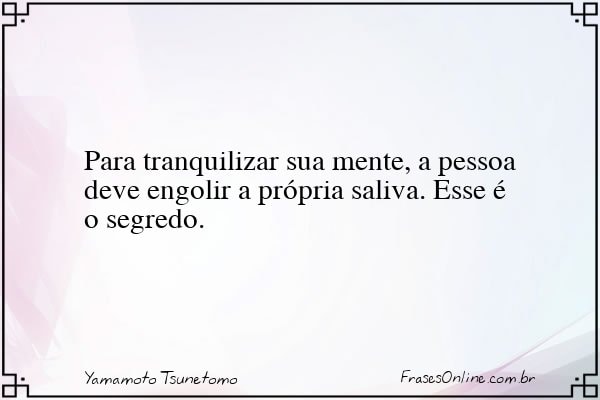 Frase de Yamamoto Tsunetomo