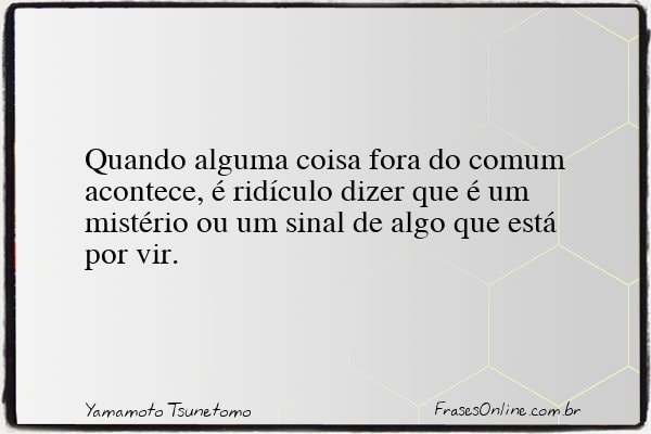 Frase de Yamamoto Tsunetomo