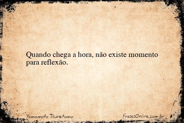 Frase de Yamamoto Tsunetomo