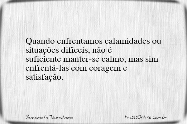 Frase de Yamamoto Tsunetomo