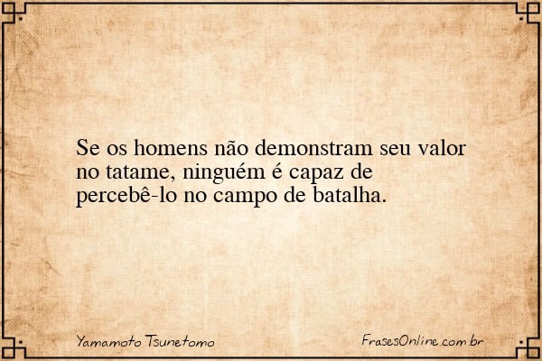 Frase de Yamamoto Tsunetomo