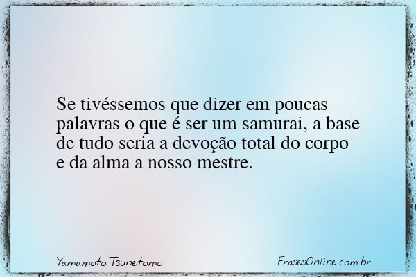 Frase de Yamamoto Tsunetomo