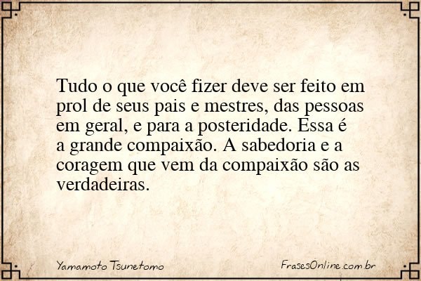 Frase de Yamamoto Tsunetomo