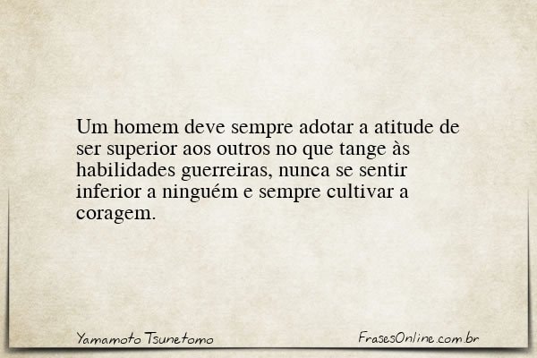 Frase de Yamamoto Tsunetomo