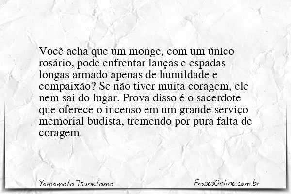 Frase de Yamamoto Tsunetomo