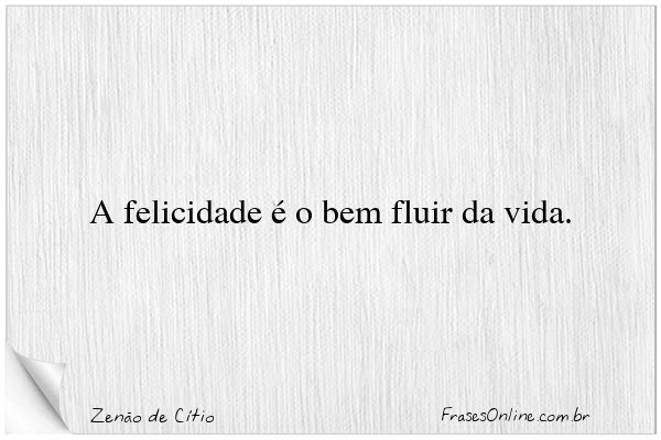 Frase de Zenão de Cítio