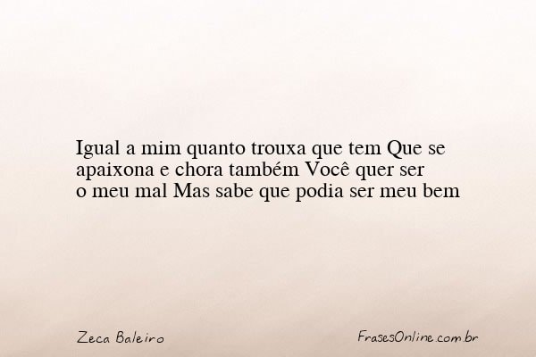 Frase de Zeca Baleiro