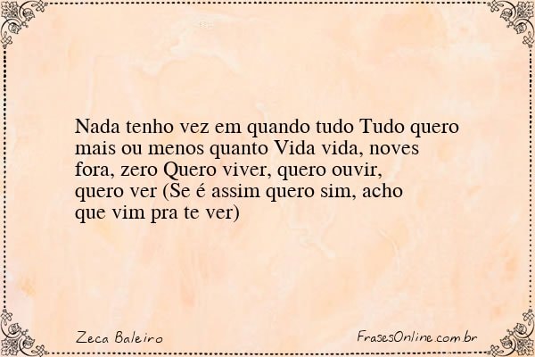 Frase de Zeca Baleiro