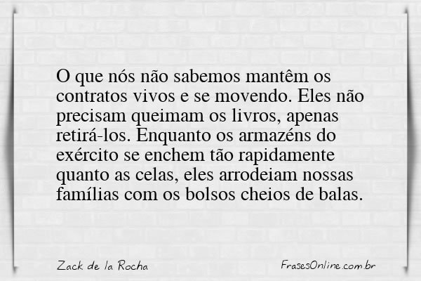 Frase de Zack de la Rocha