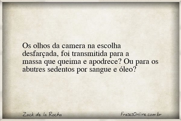 Frase de Zack de la Rocha
