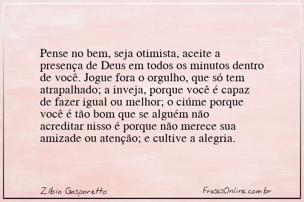Frase de Zíbia Gasparetto