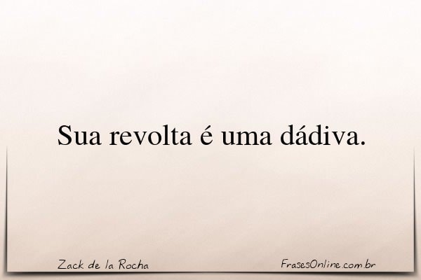 Frase de Zack de la Rocha